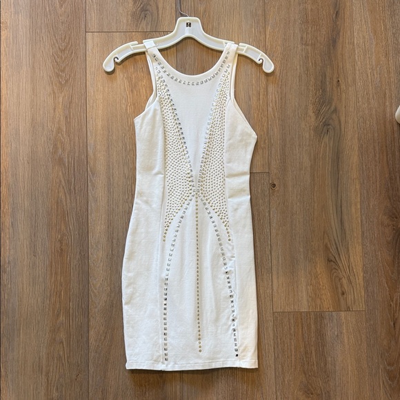 bebe Dresses & Skirts - bebe Ivory Embellished Mini Dress